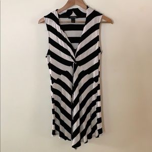 White House black market striped tunic top